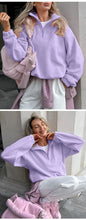 Load image into Gallery viewer, Original Fall Winter Lamb Fleece Hoodie Women Casual Loose Thick Zipper Long Sleeve Lapel Pullover Top Lady Hoodies Streetwear
