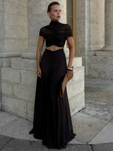 Load image into Gallery viewer, Mozision Hollow Out Short Sleeve Sexy Maxi Dress
