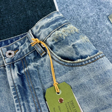 Load image into Gallery viewer, Summer new work style multi-pocket denim shorts for men, loose casual splicing five-quarter pants
