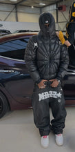 Lade das Bild in den Galerie-Viewer, Casual  Print Letters Straight Wide Legs Black Baggy Jeans
