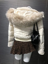 Load image into Gallery viewer, Women Single Breasted Hooded Cotton  Parkas Jacket
