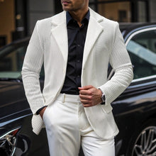 Load image into Gallery viewer, Men  Single Button Blazers Turn Down Collar Jackets Long Sleeve Suit
