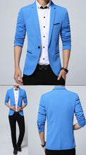 Load image into Gallery viewer, Mens Sport Coat Casual Blazer One Button Business Suit Jacket Formal Dress Suit Coat Slim Fit Suit Jackets Spring Autumn
