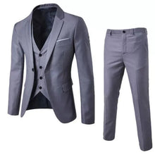 Load image into Gallery viewer, Men's Suit Clothes Sets Solid Business Gentleman Jacket+Vest+Pants Three-Piece Suits Elegant Slim High End Party Suit Outfit
