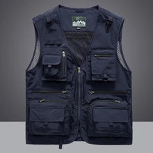 Load image into Gallery viewer, Multipocket Quick Dry Mesh Fishing Vests Men Outdoor Tactical Vest Hiking Hunting Casual Fisherman Vest Solid Sleeveless Coats
