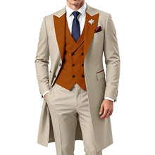Load image into Gallery viewer, 3 Piece Mens Tailcoat Slim Fit Double breasted Suit
