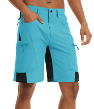 Cargar imagen en el visor de la galería, Pantalones cortos TACVASEN de verano para hombre, de secado rápido, hasta la rodilla, para senderismo, pesca, running, ligeros y con múltiples bolsillos.
