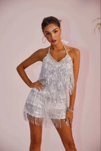 Load image into Gallery viewer, Jumpsuits for Women Tassel Party Outfit Sexy Style Fashion Backless Sequined Jumpsuit Fringe
