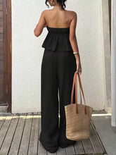 Load image into Gallery viewer, 2 Piece Sets Woman Outfits, New Women's Casual Two-Piece Lace Up Top and Pants

