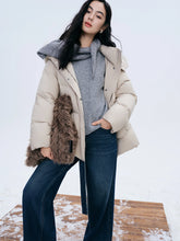 Load image into Gallery viewer, DUSHU Puff Down Jacket Long and Short Styles of Goose Down Jacket Women Fox Fur Collar 2025 Winter Outerwear Simple Commuting
