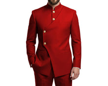 Load image into Gallery viewer, Mandarin Collar Suit Blazer Pants Set
