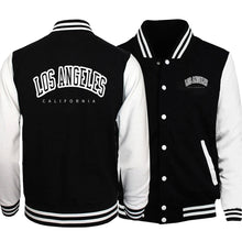 Load image into Gallery viewer, Los Angeles, California USA City Retro Letter Mens Clothes Loose Fashion Baseball Uniform Outdoor Biker Travel Coat Men's Jacket
