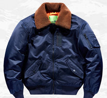Load image into Gallery viewer, Winter Mens Fur Collar Bomber Jacket Military Coats Thick Cotton Liner Warm MA-1 Flight Pilot Jacket Male
