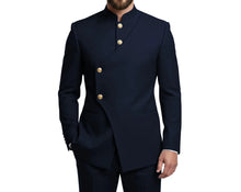 Load image into Gallery viewer, Mandarin Collar Suit Blazer Pants Set
