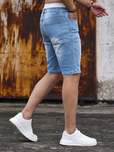 Load image into Gallery viewer, Men's  Shorts Strecth Washed Vintage Distressed Pockets Button Basics Shorts
