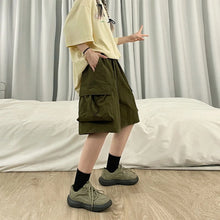 Load image into Gallery viewer, Women High Waist Cargo Shorts
