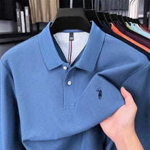 Load image into Gallery viewer, High end brand 100% cotton long sleeve polo shirt fashion luxury pony embroidery business casual comfort new Paul men's T-shirt
