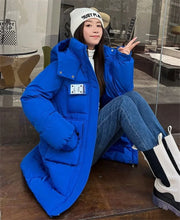 Load image into Gallery viewer, Parka Down Cotton Loose Hooded Long Coat
