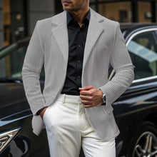 Load image into Gallery viewer, Men  Single Button Blazers Turn Down Collar Jackets Long Sleeve Suit
