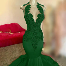 Cargar imagen en el visor de la galería, Vestido de fiesta largo de sirena con diamantes
