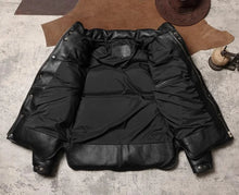 Load image into Gallery viewer, YR-Original Thick Leather Winter Jacket, Vintage Style, Heavy Real Cowhide Coat, 400g Duck Down Cloth, Quality Wholesales
