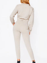 Load image into Gallery viewer, Women's New Zipper Long Sleeve Lace Up Fashion Suit
