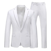 Load image into Gallery viewer, Men's Suits 2 PCS Sets Fashion Business Casual Formal Clothes Man Solid Slim Prom Party Blazer Coats+Trousers Sets Plus Size 6XL
