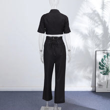 Load image into Gallery viewer, Y2K Style Denim Jacket Shorts Set Women's Stand Collar Button Long Sleeve Coats Low Waist Mini Short 2026 Summer New Lady Outfit
