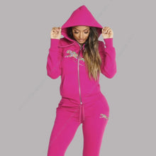 Load image into Gallery viewer, Women's Track Suit Aesthetic Hoodies Sweatshirts Sweatpants 2 Piece Set Zipper Cardigan High quality Sportwear Woman Pants Sets
