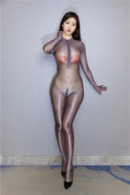 Load image into Gallery viewer, Sexy Women  High Elastic Slip Shiny Slimming Tights Full Body Leotard Shaper Jumpsuit
