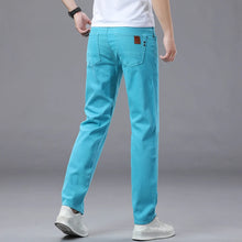 Load image into Gallery viewer, Slim Elastic Jeans Men's Colorful Fashion Korean Pants Spring Autumn Soft Comfortable Casual Straight Denim Trousers Streetwear
