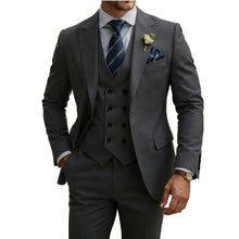 Load image into Gallery viewer, Mens 3 Piece Slim Fit Double Breasted Suit

