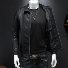 Load image into Gallery viewer, Trendy Men Slim Moto Leather Jackets Coats New Fashion Man Spring Autumn PU Leather Coats Male Solid Casual Thin Leather Coats
