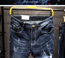 Load image into Gallery viewer, Ripped Jeans Men Slim-fit Denim Pants

