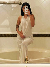 Lade das Bild in den Galerie-Viewer, Kliou Sexy Long Sleeveless Side Hollow Dress
