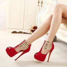 Load image into Gallery viewer, 13CM Woman Fashion Platform High Heeled Sandals
