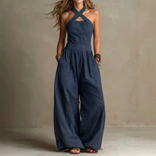 Load image into Gallery viewer, Female Jumpsuit New Sleeveless Women's Fashionable Casual Wide Leg Pants Simple Slim Fit Solid Color Slimming Jumpsuit
