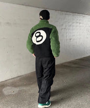 Load image into Gallery viewer, Streetwear Harajuku Winter Jackets Plush Fleece Coats Hip Hop Oversized Zipper Jacket No. 8 Billiard Patchwork Jacket Outwear
