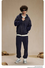 Lade das Bild in den Galerie-Viewer, ZODF  Retro  Men Spray-Dyed Zipper Hoodies Unisex
