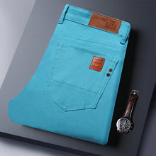 Load image into Gallery viewer, Slim Elastic Jeans Men's Colorful Fashion Korean Pants Spring Autumn Soft Comfortable Casual Straight Denim Trousers Streetwear
