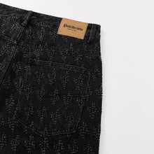 Load image into Gallery viewer, Ummer Men’s Denim Shorts Combine Classic and Fashionable Tattered Designs Straight Fit Loose Black Jeans Y2K High Street Shorts
