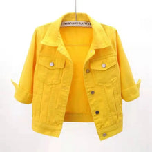 Load image into Gallery viewer, Three Quarter Sleeves Jean Jacket  for Woman
