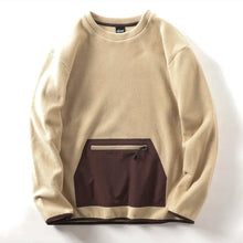 Load image into Gallery viewer, Men's Casual Versatile Pullover Top Self Heating Zipper Pocket Sweatshirt
