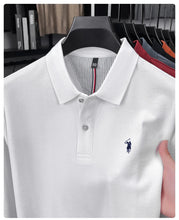 Load image into Gallery viewer, High end brand 100% cotton long sleeve polo shirt fashion luxury pony embroidery business casual comfort new Paul men's T-shirt

