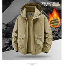Load image into Gallery viewer, Winter Coat Men Windbreakers Waterproof Jackets Hoodies Male Outerwear Multi-pocket Motorcycle Cargo Coats Parkas Men Clothing

