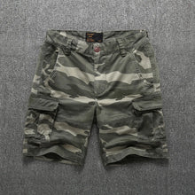 Load image into Gallery viewer, Retro Camouflage Multi-Pocket Cargo Shorts
