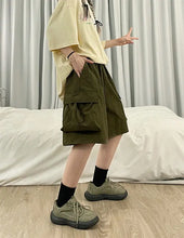 Load image into Gallery viewer, Women High Waist Cargo Shorts

