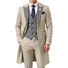 Load image into Gallery viewer, 3 Piece Mens Tailcoat Slim Fit Double breasted Suit
