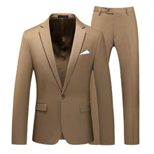 Load image into Gallery viewer, Men's Suits 2 PCS Sets Fashion Business Casual Formal Clothes Man Solid Slim Prom Party Blazer Coats+Trousers Sets Plus Size 6XL
