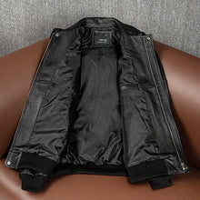 Load image into Gallery viewer, 2025 New Spring Men's Genuine Leather Jacket Embroidery Bomber Cowhide Air Force Jacket Motorcycle Leather Coat A2 Biker Clothes
